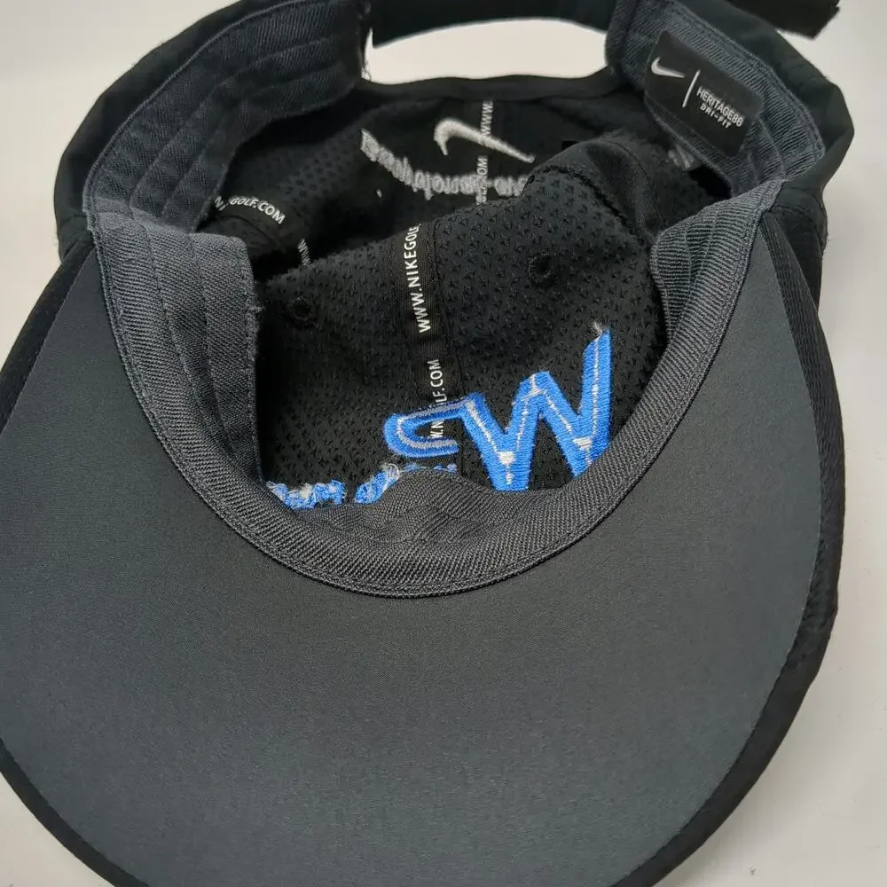 Nike Baseball Cap Black One Size Dri-Fit White Plains Hospital Adjustable Hat